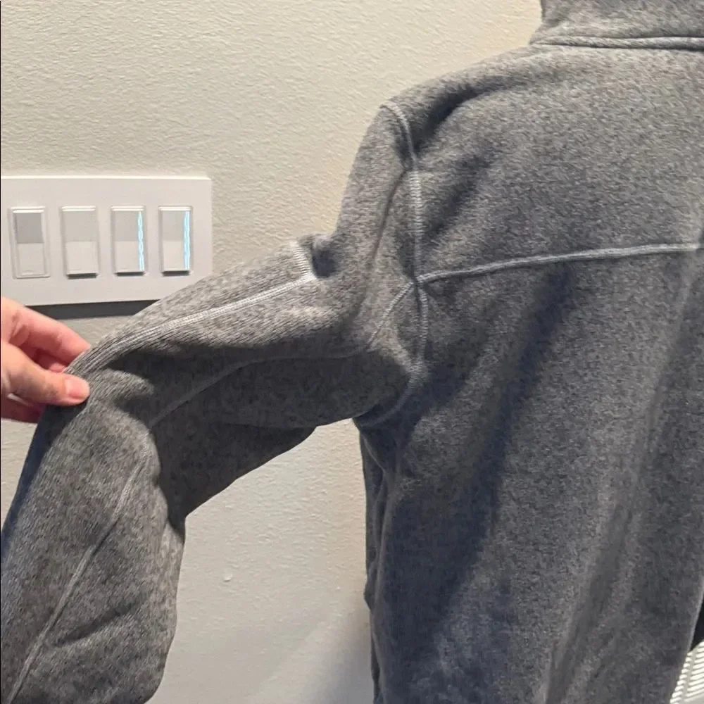 The North Face Heather Gray Half-Zip Fleece Size L